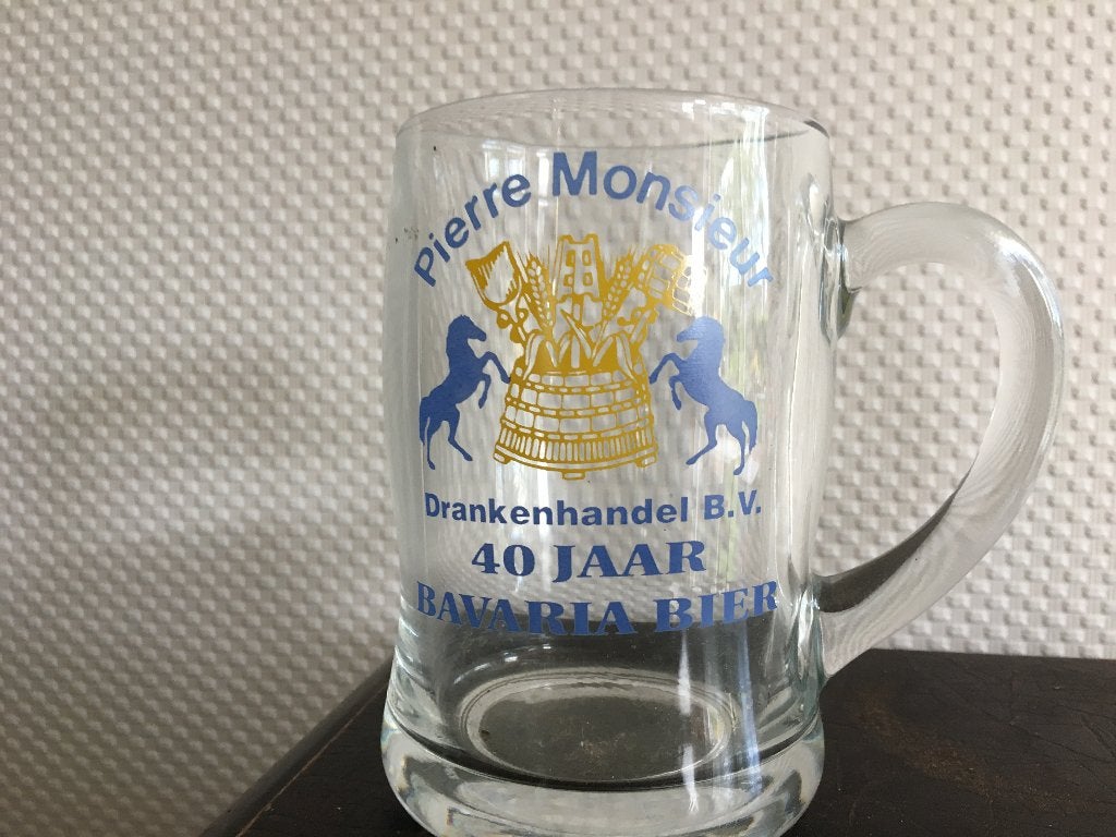 bierglas Bavaria speciaal met opdruk, Verzamelen, Biermerken, Zo goed als nieuw, Glas of Glazen, Bavaria, Verzenden