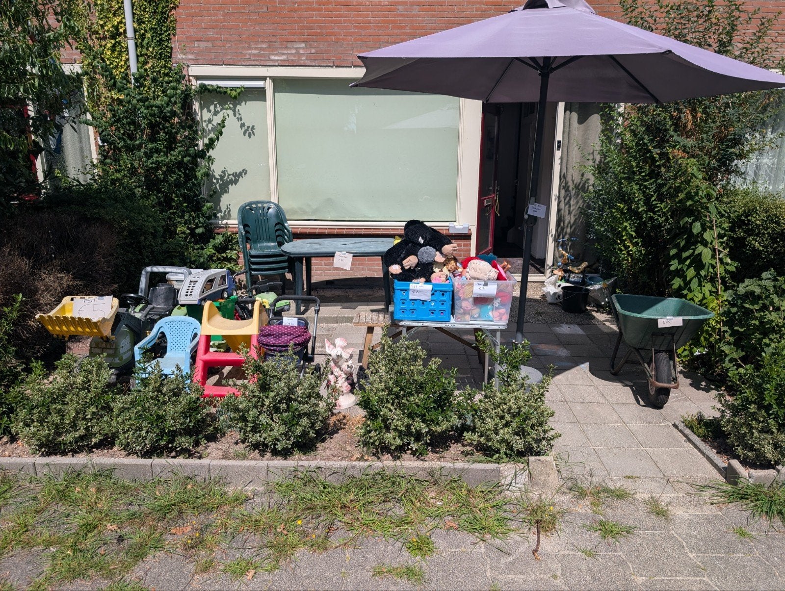 tuin rommel markt, Ophalen