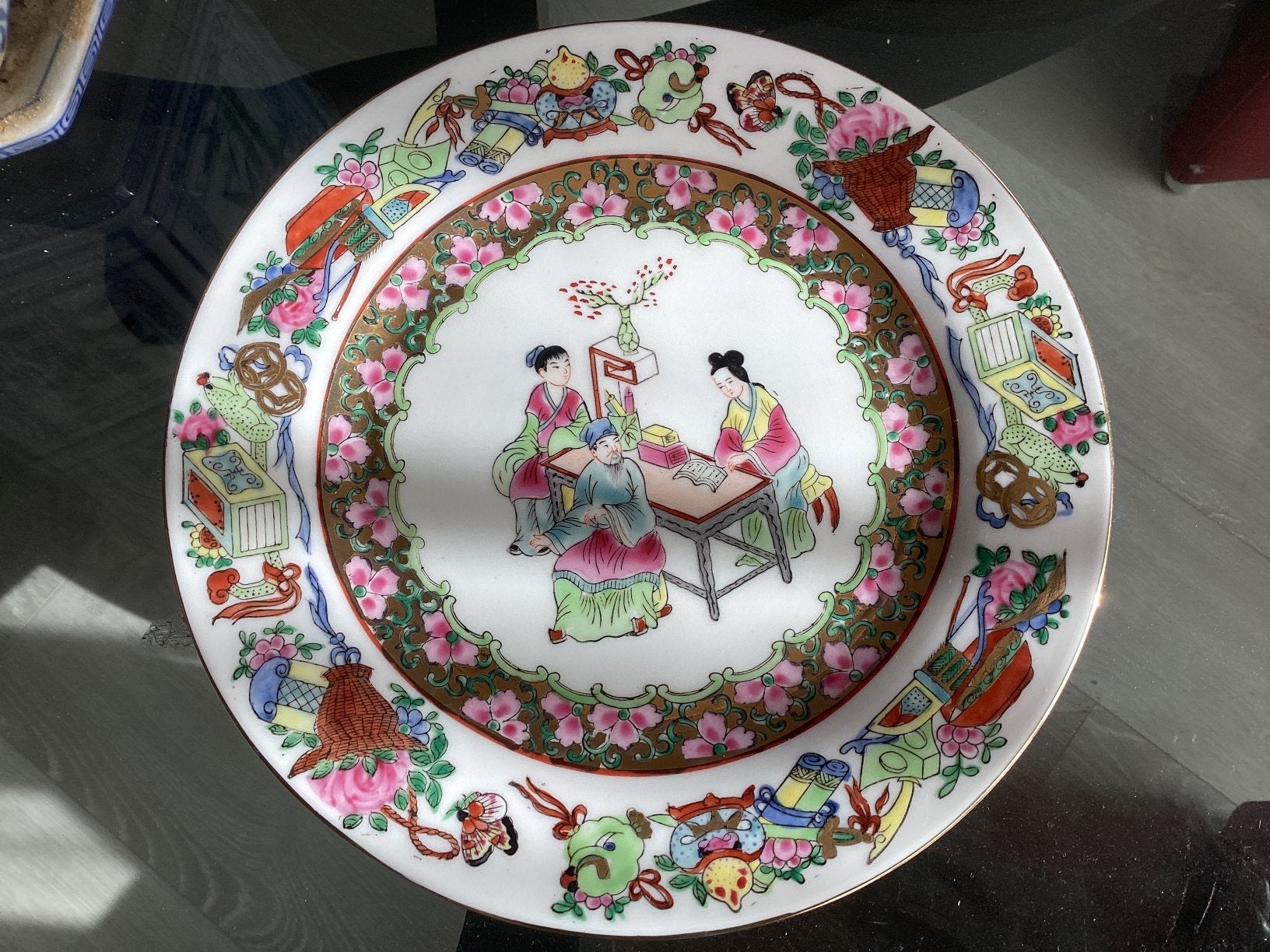 Chinees Famille Rose polychrome diam. 20 cm, Ophalen of Verzenden