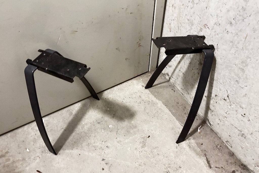 Stalen Onderstel 37 h voor salontafel of tv etc, Ophalen, Tafelpoot, Minder dan 50 cm, Gebruikt