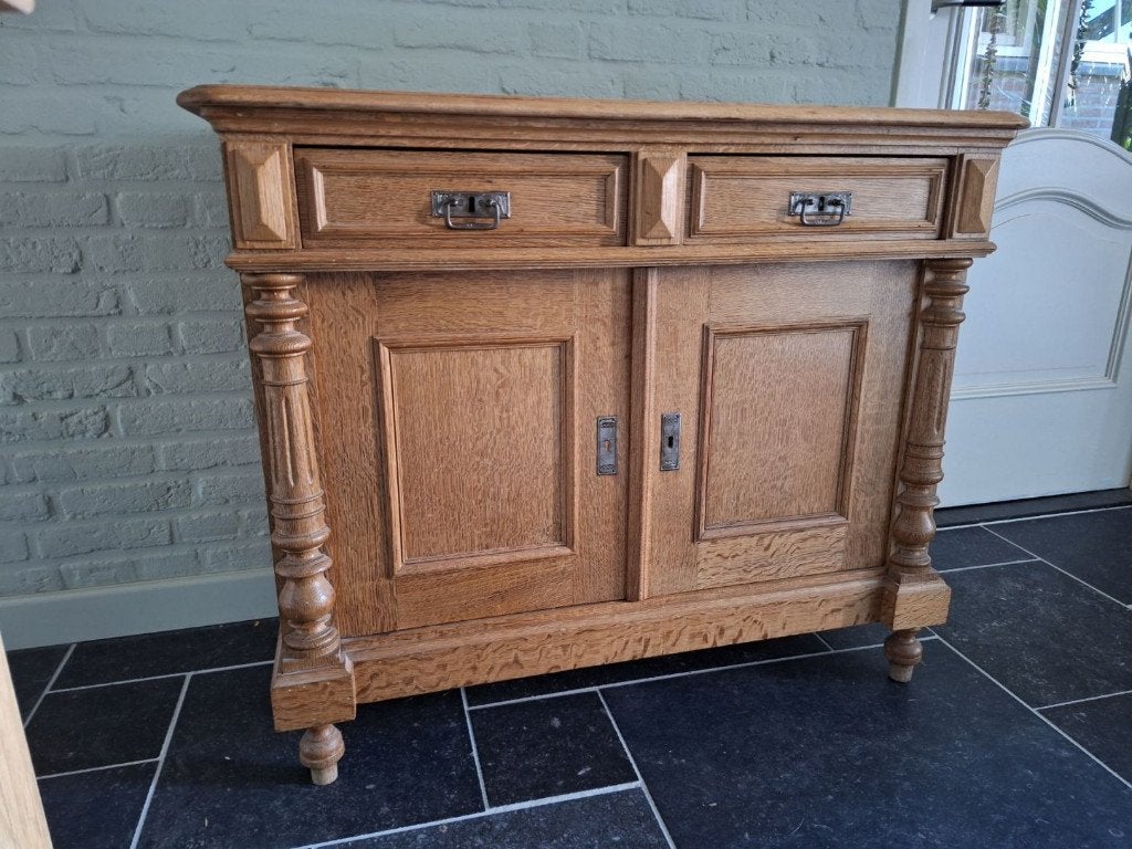 eiken kastje, commode, wastafel, Ophalen, Gebruikt