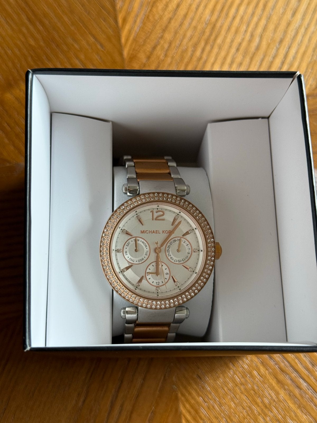 Michael Kors Horloge MK-6301 met extra schakel, Overige merken, Gebruikt, Staal, Polshorloge