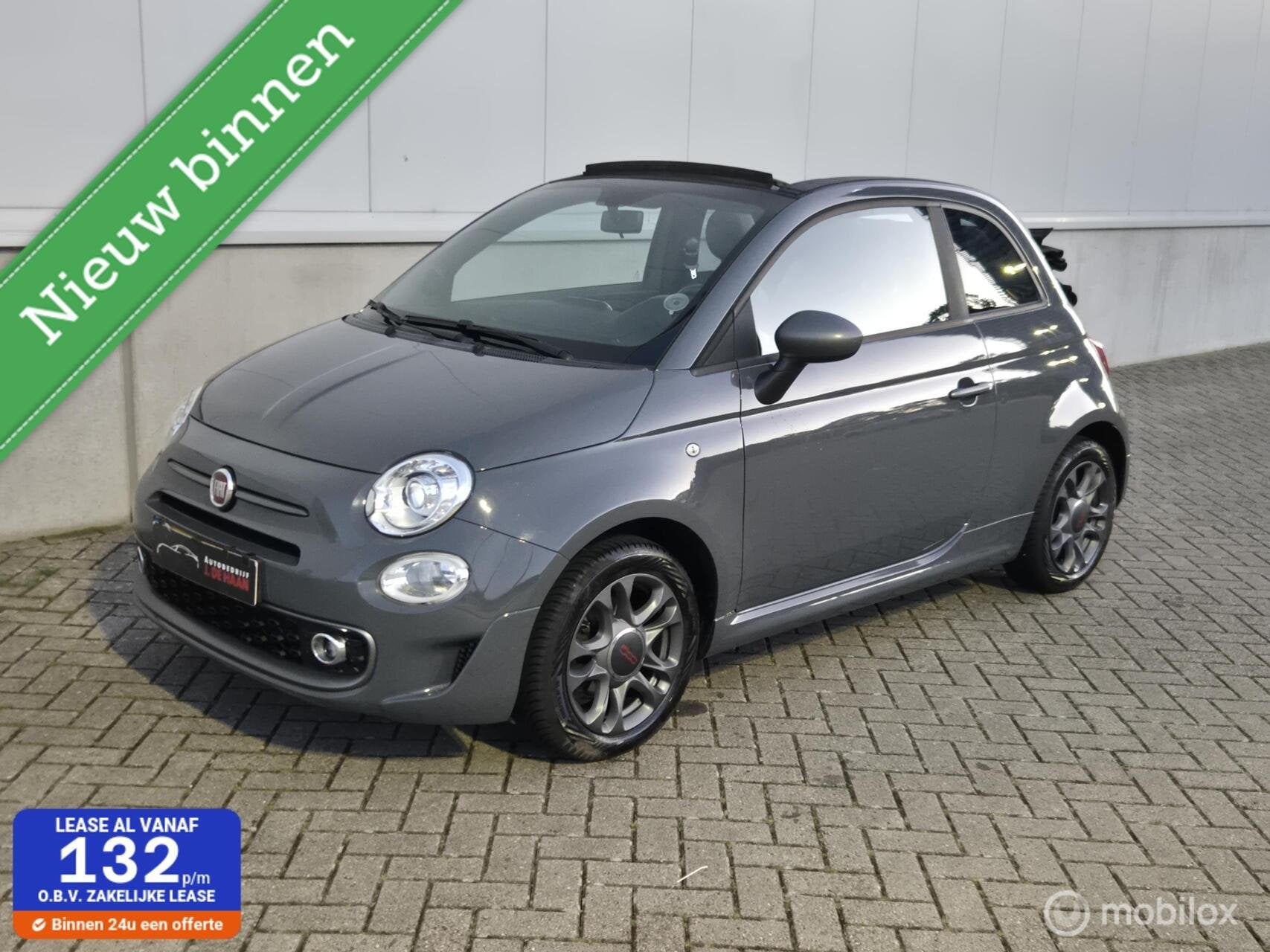 Fiat 500 S Cabrio 1.2 Sport Virtual Cockpit Xenon Groot Beel, Auto's, Voorwielaandrijving, Gebruikt, 4 cilinders, Cabriolet