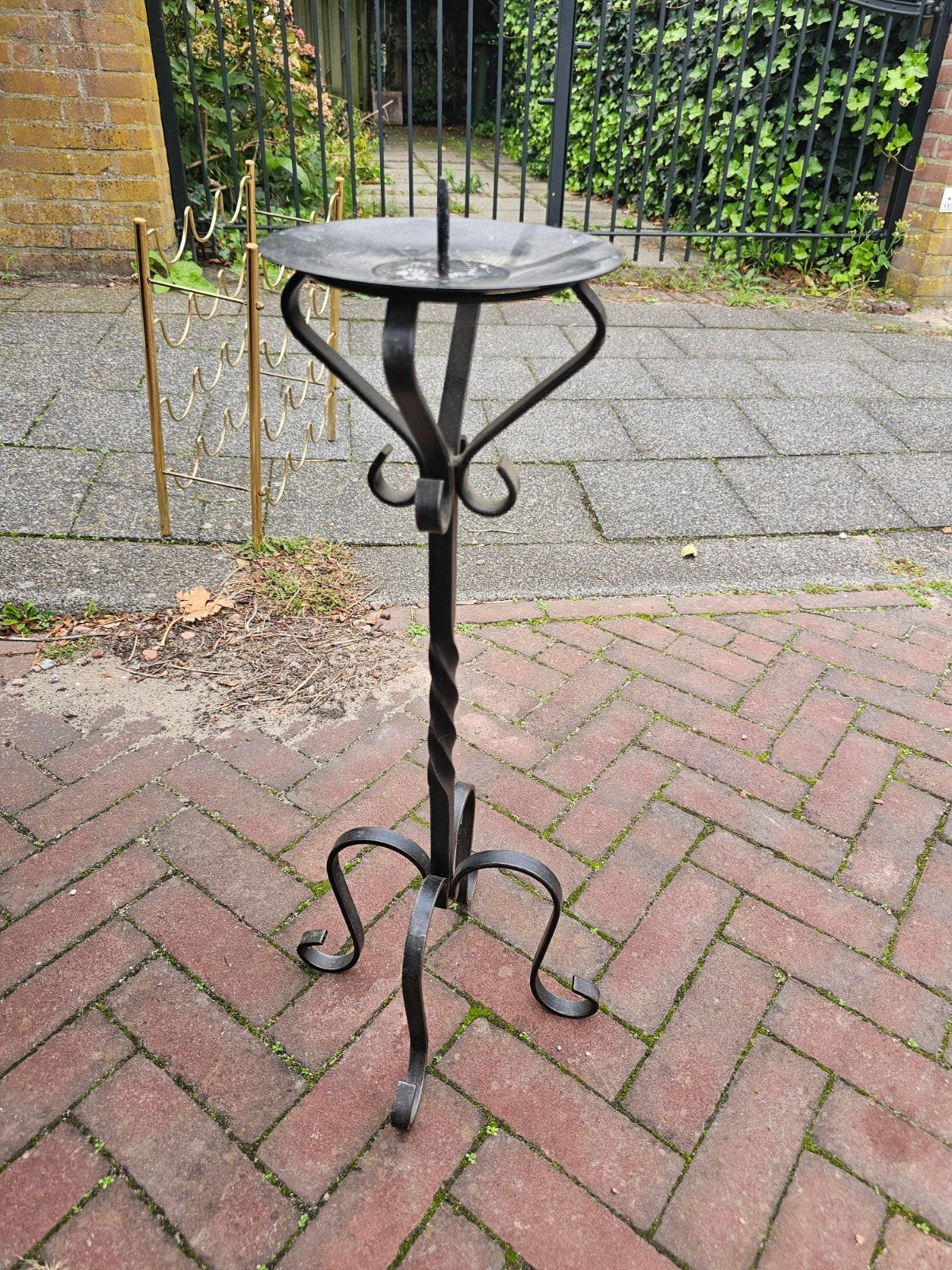 Smeedijzeren kandelaar, vloerkandelaar, Ophalen of Verzenden