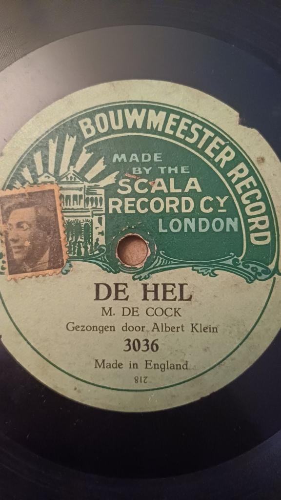 78 t NEDERLANDS 6 pl zeldzame label Bouwmeester, Beschermende buitenhoes, Verzenden, Gebruikt, 10 inch