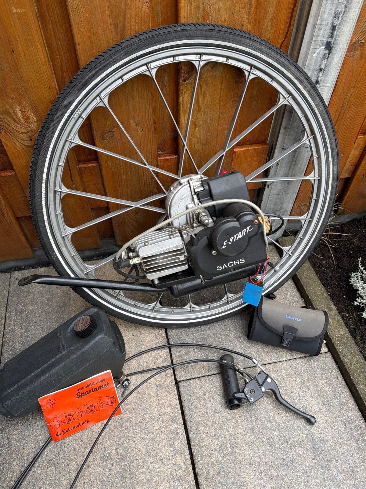 Spartamet Sachs E-Start motorblok met wiel en accessoires, Ophalen of Verzenden, Gebruikt, Blok