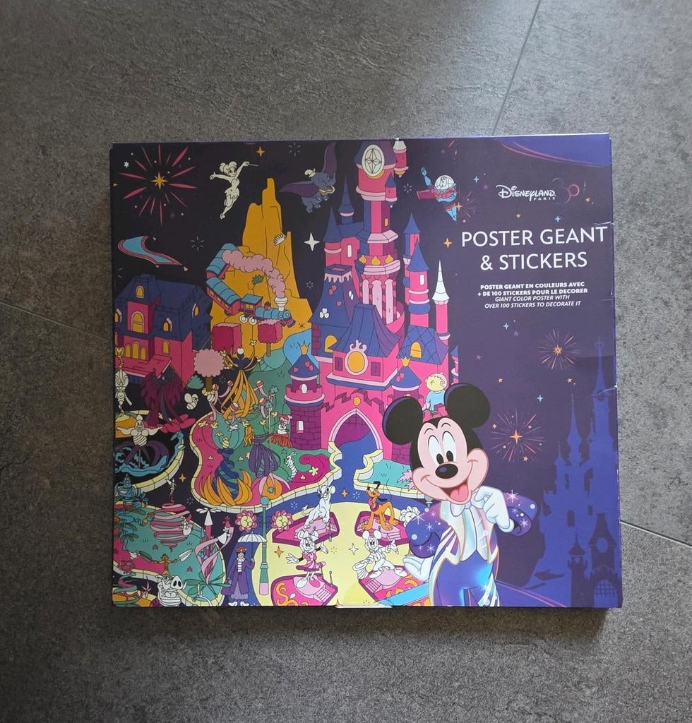Disney Store Disneyland Parijs poster met stickers NIEUW, Ophalen of Verzenden, Nieuw