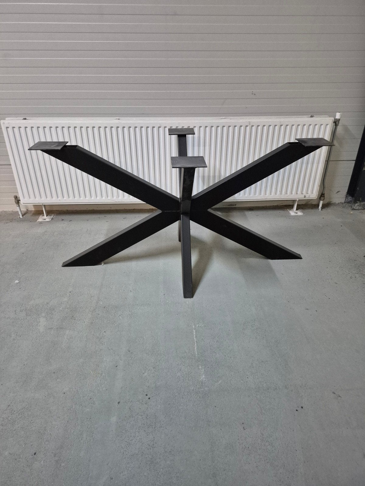 zwarte stalen matrixpoot, Ophalen, Rechthoekig, 50 tot 100 cm, 50 tot 100 cm