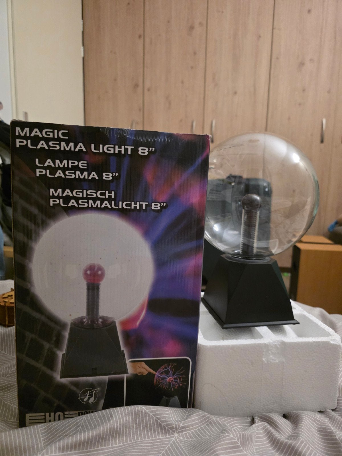 Magic Plasma Light 8" - Decoratieve Plasmabol, Ophalen, Meerkleurig, Zo goed als nieuw, Modern