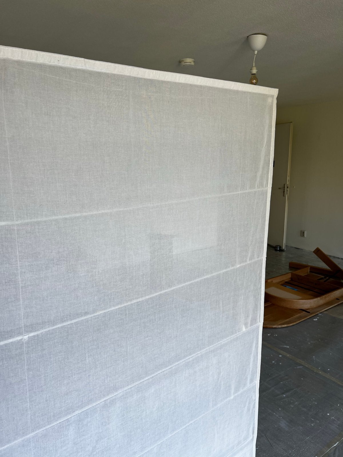 Semi-transparant vouwgordijn - 100x175cm, Ophalen, Zo goed als nieuw, Vouwgordijn, Lichtdoorlatend