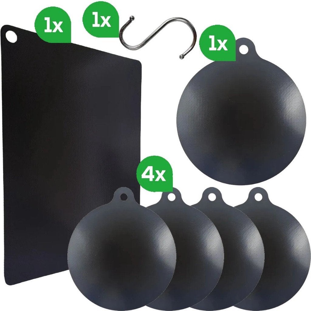 Inductie Beschermer 6 Stuks – Inductiemat – Antislip – 300C, Overige typen, Verzenden, Nieuw, Zwart