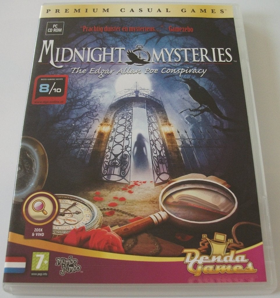 PC Game *** MIDNIGHT MYSTERIES 1 *** Edgar Allan Poe, Puzzel en Educatief, 1 speler, Ophalen of Verzenden, Zo goed als nieuw