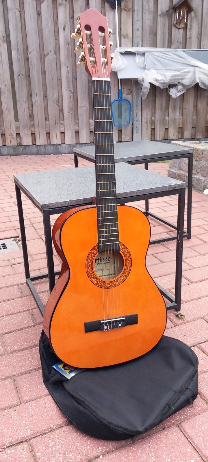Martinez Spaanse gitaar met hoes en boekje, Ophalen, Zo goed als nieuw, Klassieke of Spaanse gitaar