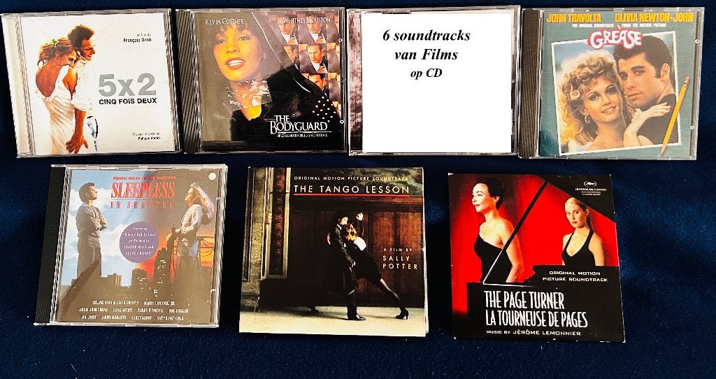 Film Soundtracks CD Pakket (6x) o.a. Grease & Bodyguard, Film en Theater, Ophalen, Zo goed als nieuw