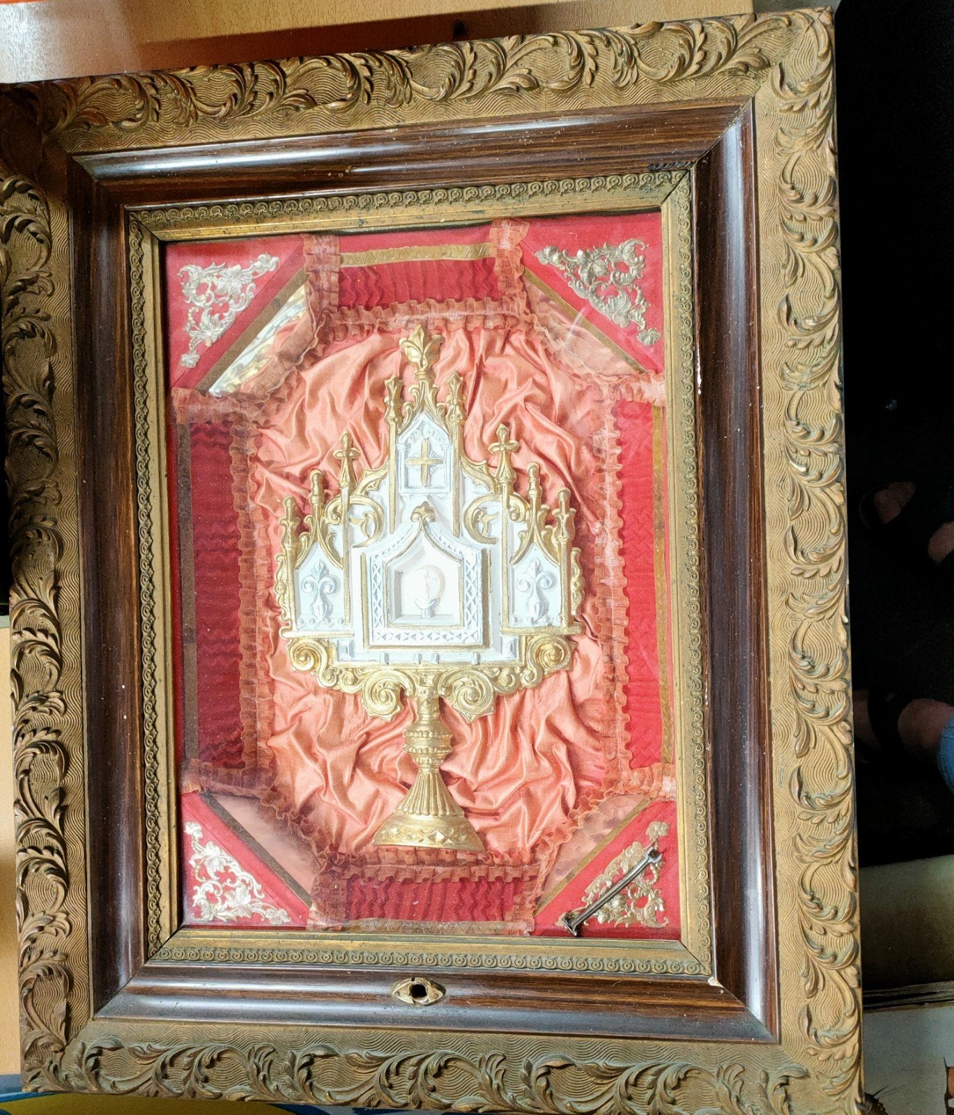 Antieke Religieuze Reliekhouder met Speelwerk, Antiek en Kunst, Ophalen