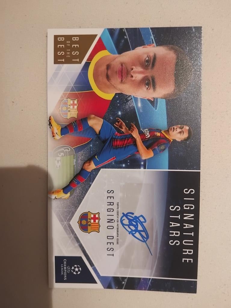 Sergiño Dest Topps Certified Autograph  Signature Stars, Ophalen of Verzenden, Nieuw, Buitenlandse clubs, Spelerskaart