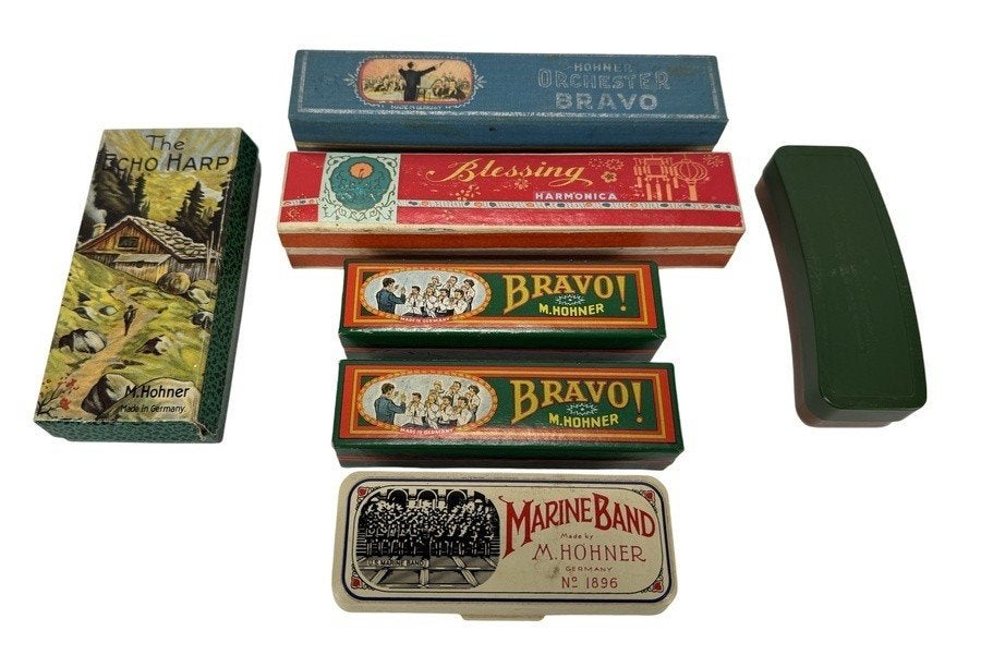 830. Mondharmonica's, Hohner in originele doosjes, 20e eeuw, Muziek en Instrumenten, Ophalen of Verzenden, C-mondharmonica