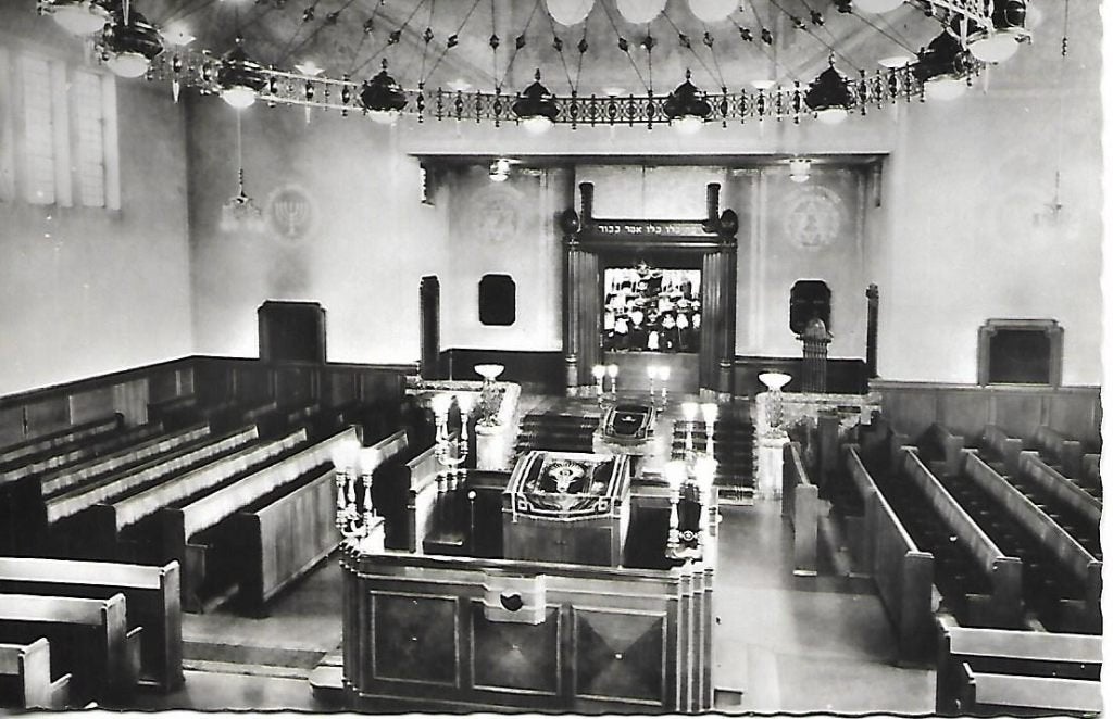 Enschede- -Interieur Synagoge., Verzamelen, Ophalen of Verzenden, 1960 tot 1980, Ongelopen, Overijssel