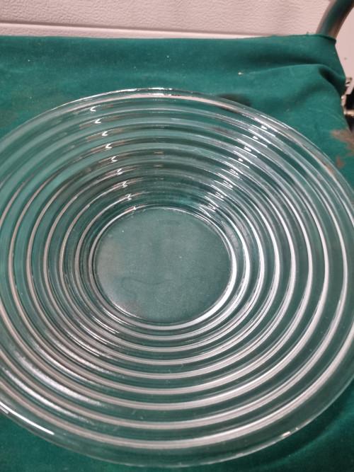 schaal geribbeld van glas, Ophalen of Verzenden, 'T Olde Gre-j, Info@toldegrej.nl, Endepoelstraat 20f Didam