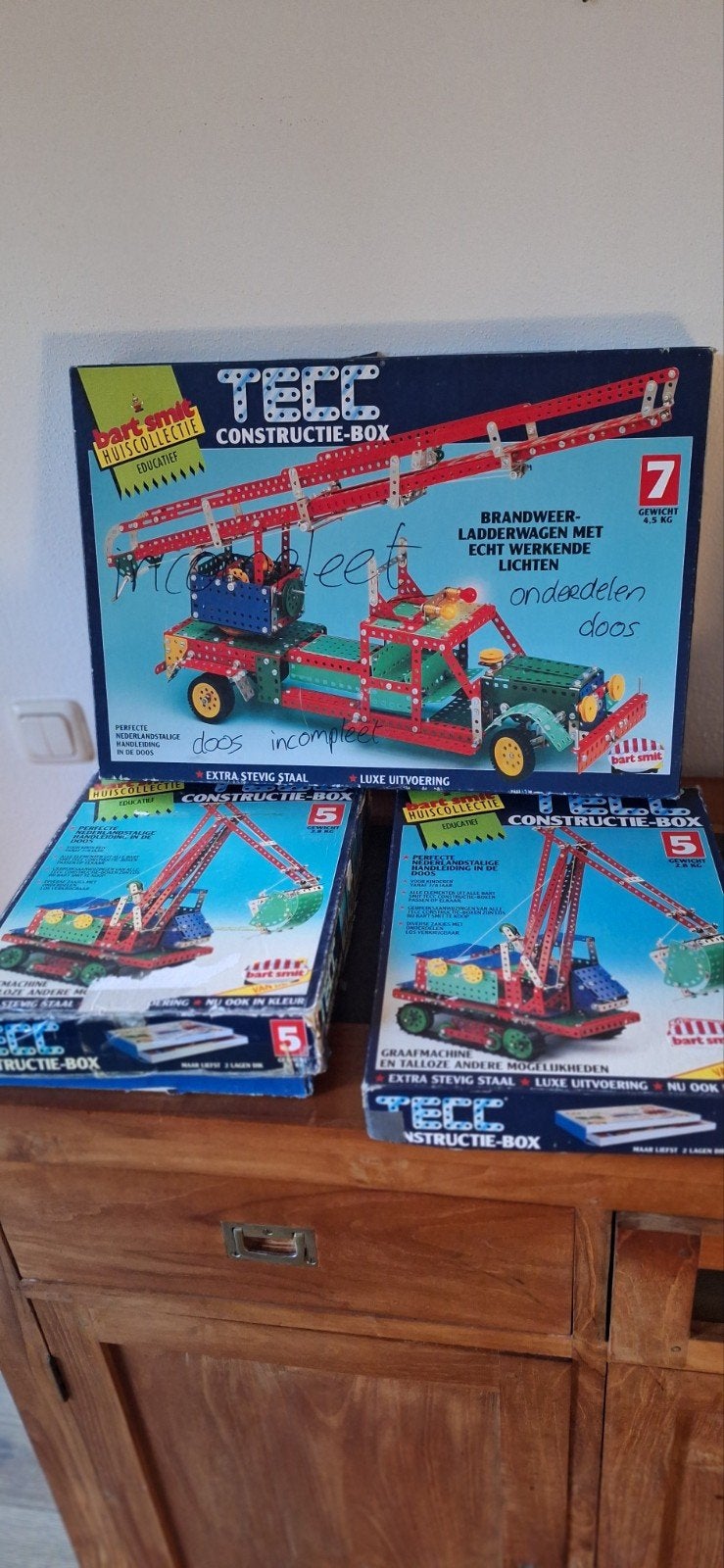 Tecc Constructie Boxen 3 stuks jaren 90+ voorbeeld Boekjes, Ophalen, Gebruikt