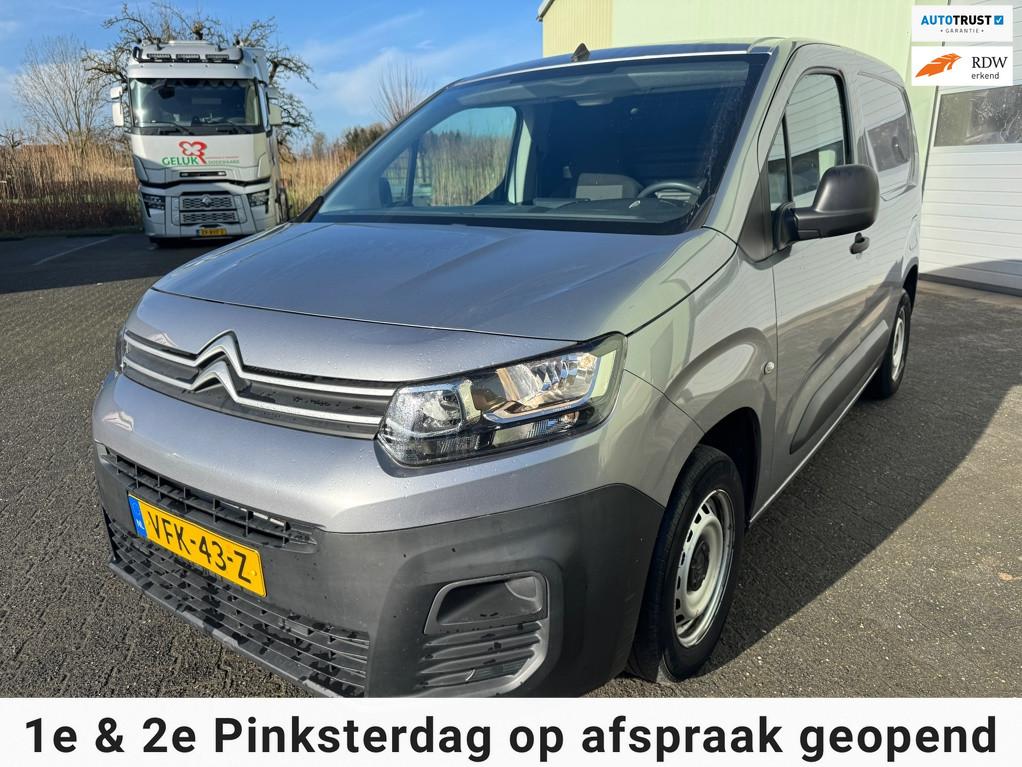 Citroen Berlingo 1.5 BlueHDI Control Airco|Zijdeur|Metaallak, Voorwielaandrijving, Stof, Gebruikt, 4 cilinders