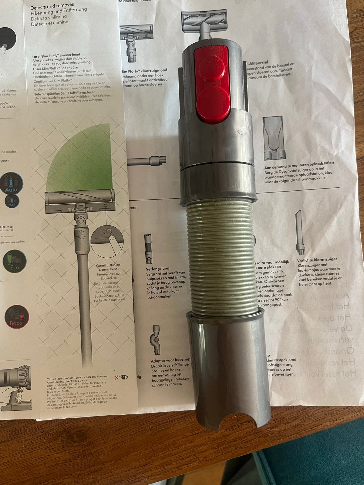 Dyson V15 Verlengstuk - Nieuw, 60 cm extra bereik, Witgoed en Apparatuur, Ophalen of Verzenden, Nieuw, Inclusief accessoires, Dyson