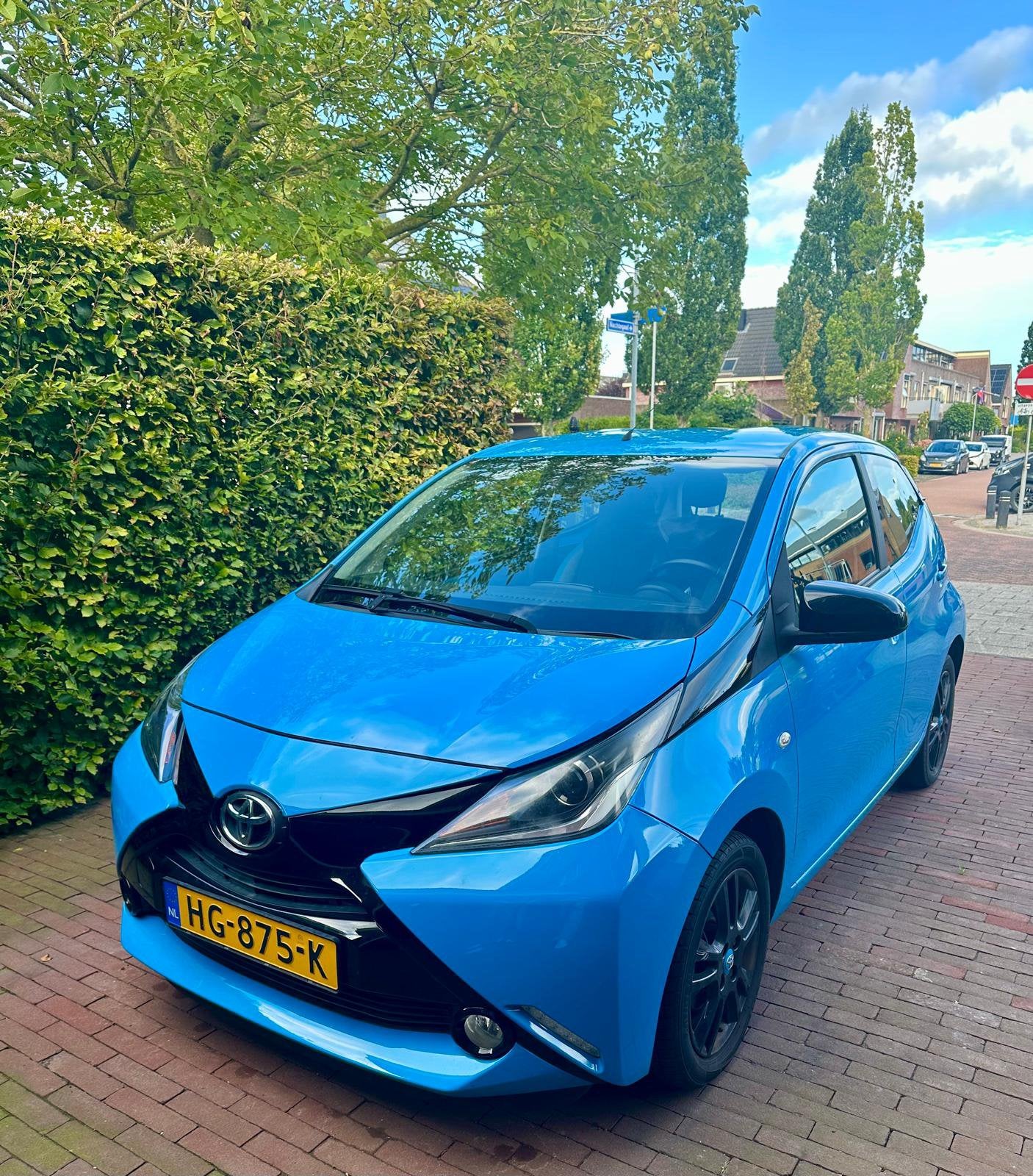 Toyota Aygo Blauw, nieuwe APK, 2e eigenaar, Auto's, Voorwielaandrijving, Dealer onderhouden, Stof, Origineel Nederlands