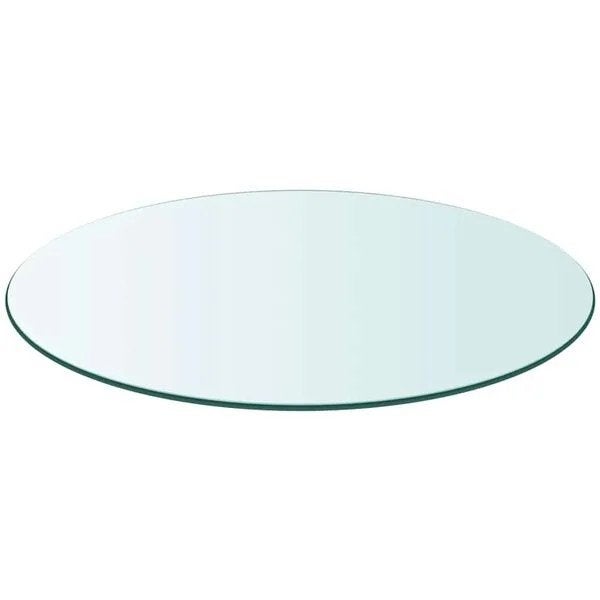 glasplaat van gehard glas, Ophalen, Zo goed als nieuw, Rond