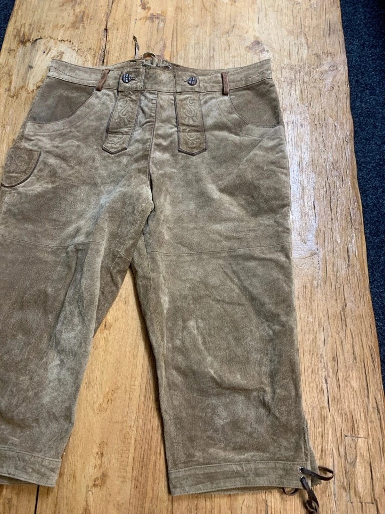 Heren originele Lederhosen/kniebroek, Kleding | Heren, Bruin, Djt@dejuistetoon.eu, Overige maten, Ophalen of Verzenden