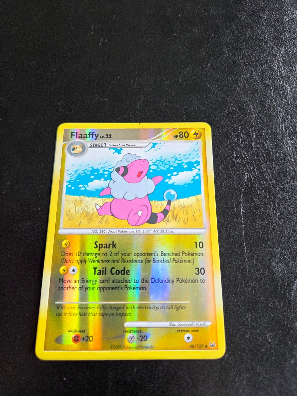 Pokémon Kaart Flaaffy LV.22 80HP Foil, Ophalen of Verzenden, Zo goed als nieuw, Foil