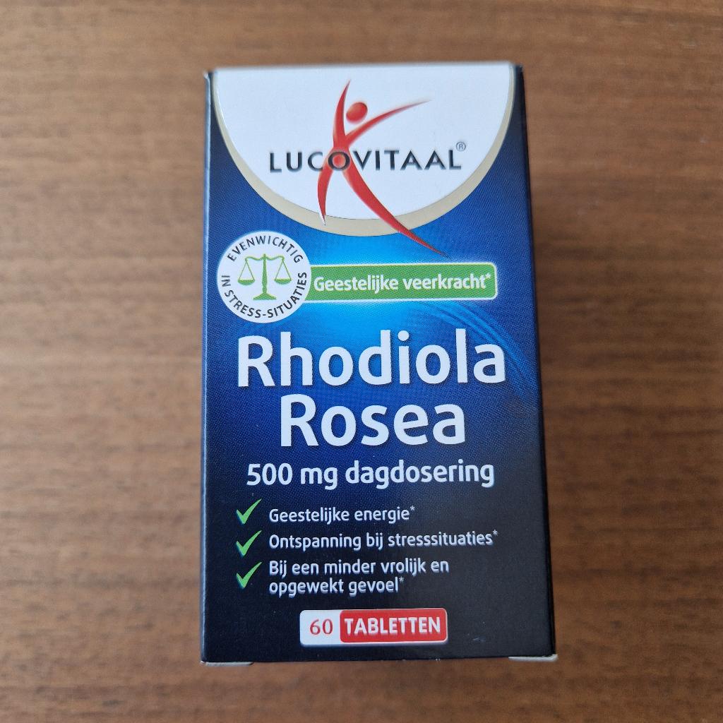 Lucovitaal Rhodiola Rosea 500mg – 60 tabletten, Ophalen of Verzenden, Nieuw, Overige typen