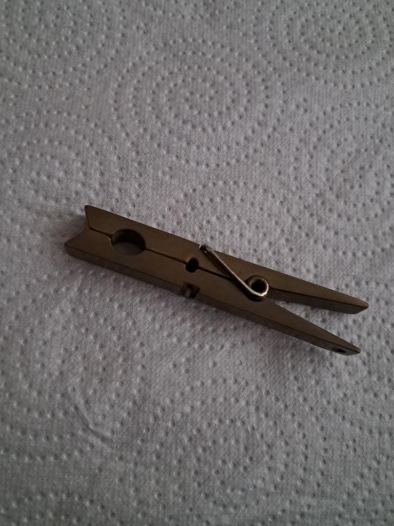 Vintage Messing Wasknijper - Groter dan Standaard Hout, Ophalen of Verzenden
