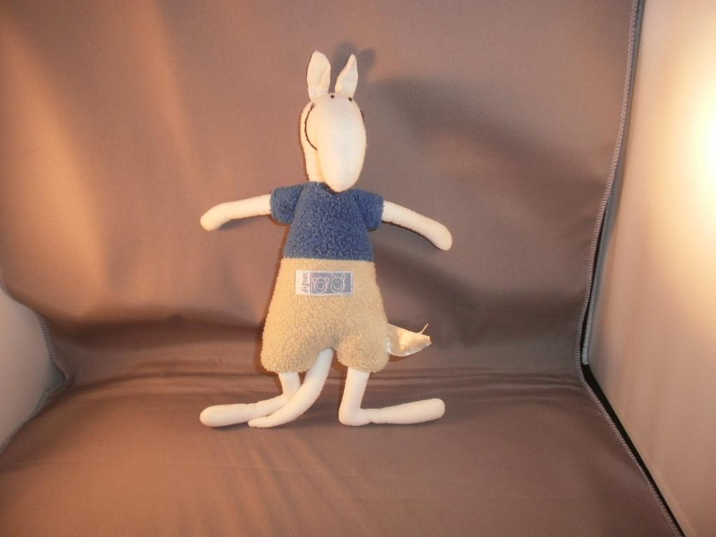 difrax kangoeroe blauw groen fleece / wit katoen lijf zachte, Kinderen en Baby's, Speelgoed | Knuffels en Pluche, Overige merken