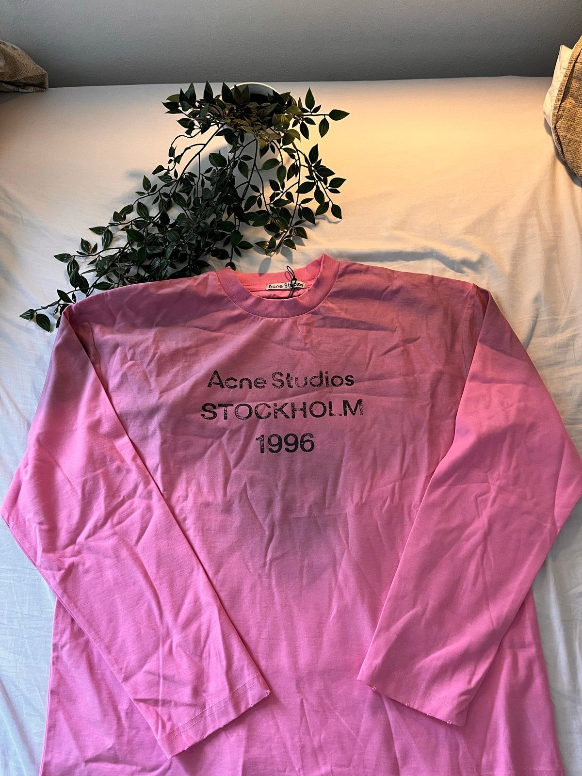 Acne Studios Stockholm 1996 Roze Lange Mouw T-shirt, Kleding | Dames, Maat 38/40 (M), Ophalen of Verzenden, Zo goed als nieuw