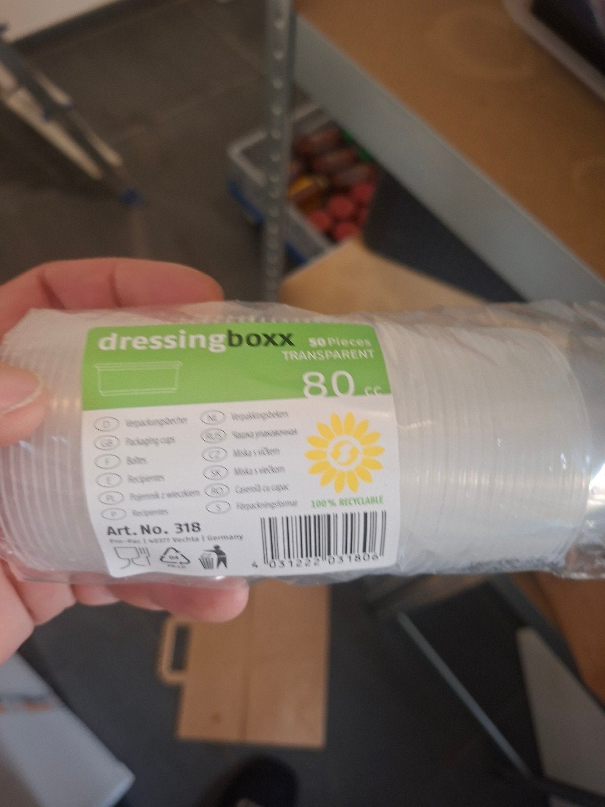 dressing bakjes 80 cc  200 stuks met deksel, Ophalen, Overige materialen, Minder dan 4 cm, Minder dan 5 m²