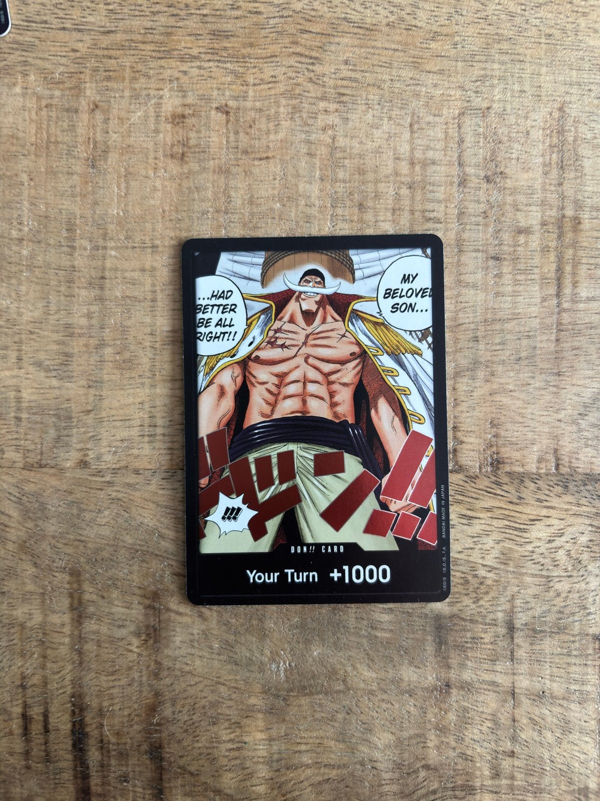 One Piece Kaart Whitebeard DON!! Card +1000, Ophalen of Verzenden, Zo goed als nieuw, Losse kaart