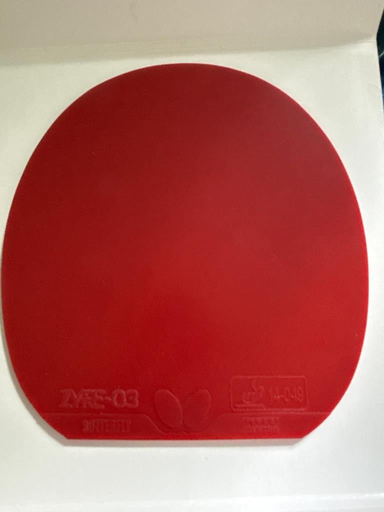 Tafeltennisrubber Butterfly ZYRE-03 2,7mm - Zo goed als nieu, Sport en Fitness, Tafeltennis, Ophalen of Verzenden, Zo goed als nieuw