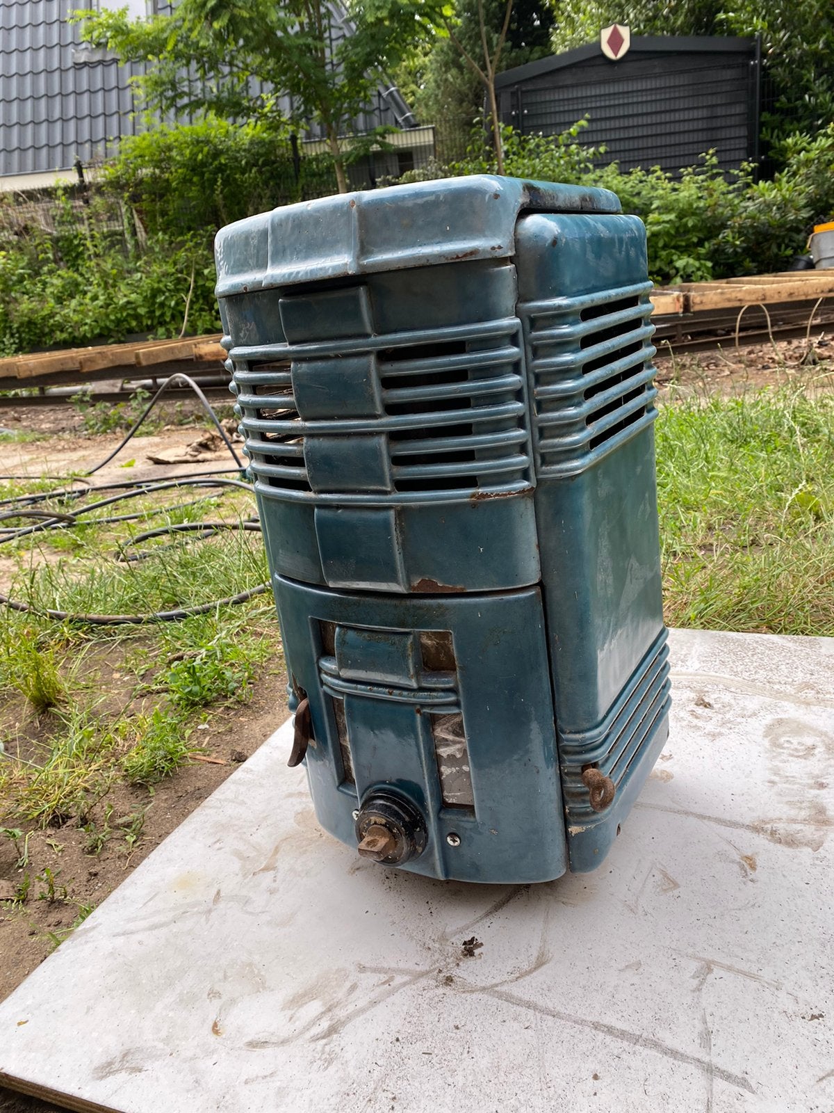Art deco kachel Deville, Ophalen, Gebruikt, Houtkachel, Vrijstaand