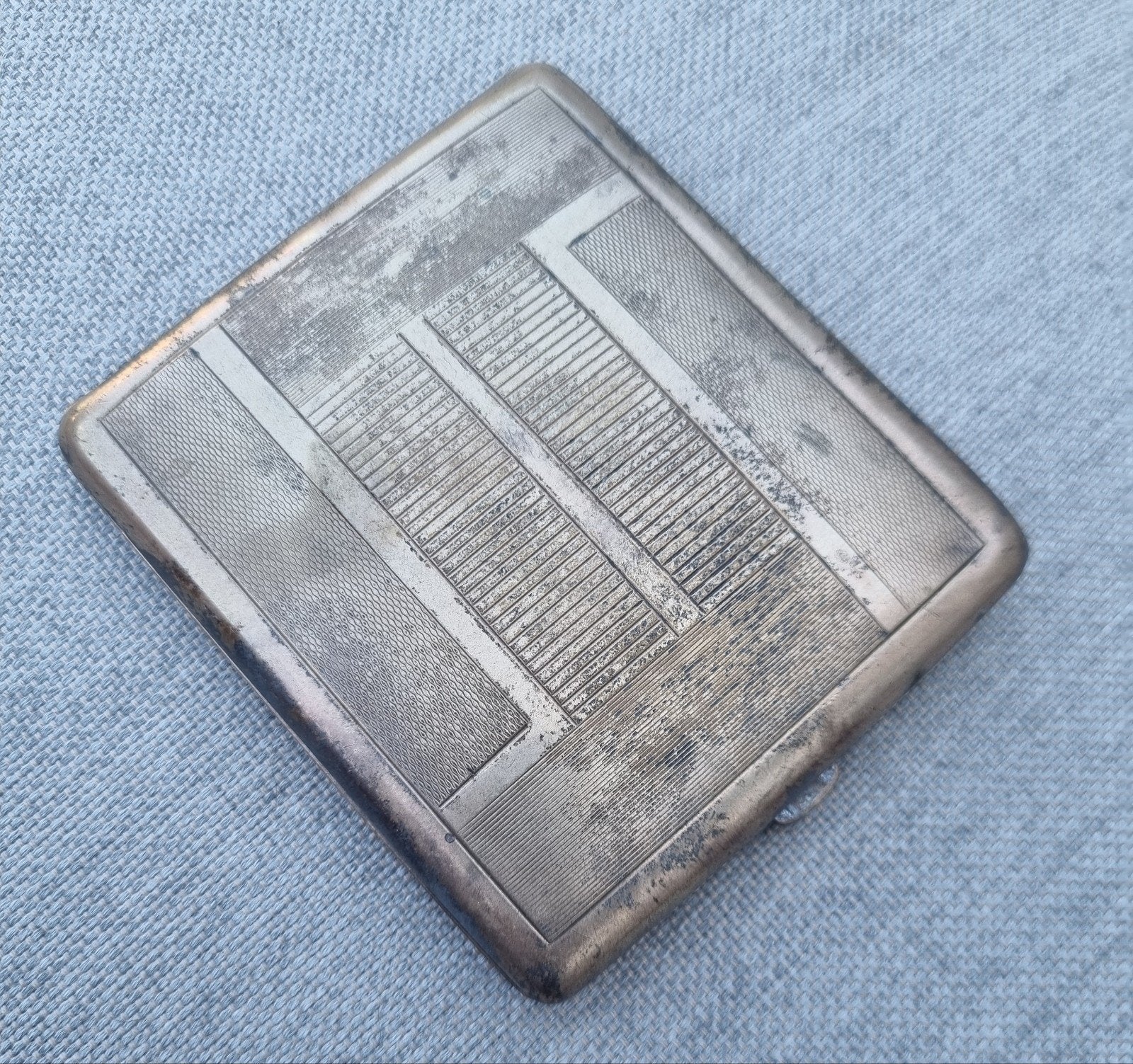 Antieke Zilveren Sigarettendoos - Gegraveerd 1935, Antiek en Kunst, Ophalen of Verzenden