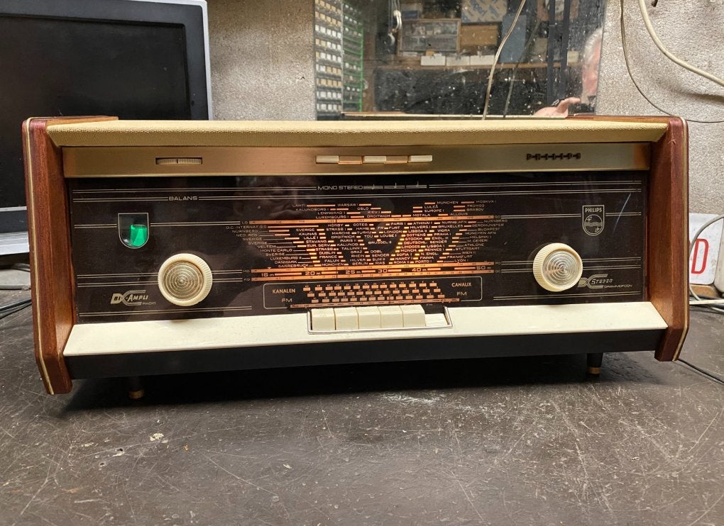 Radio Philips B5X43A22 Tafel Pallas Stereo Hifi Vintage, Ophalen of Verzenden