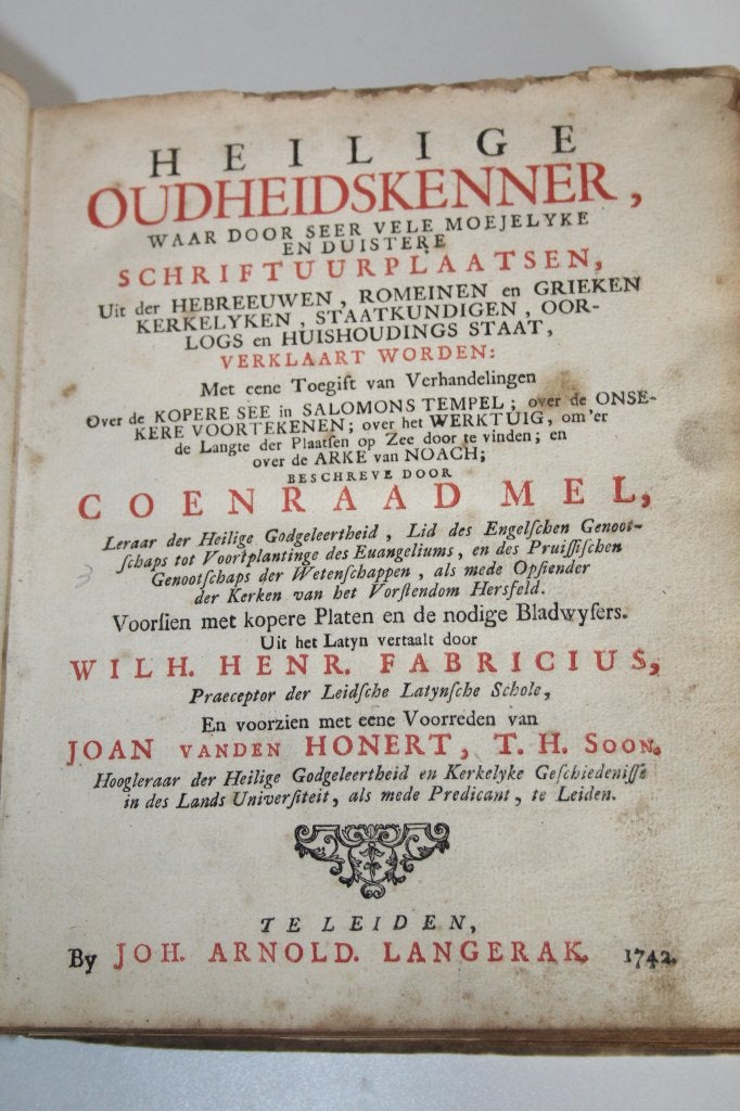 Coenraad Mel - Heilige Oudheidskenner (1742, perkament), Antiek en Kunst, Ophalen of Verzenden
