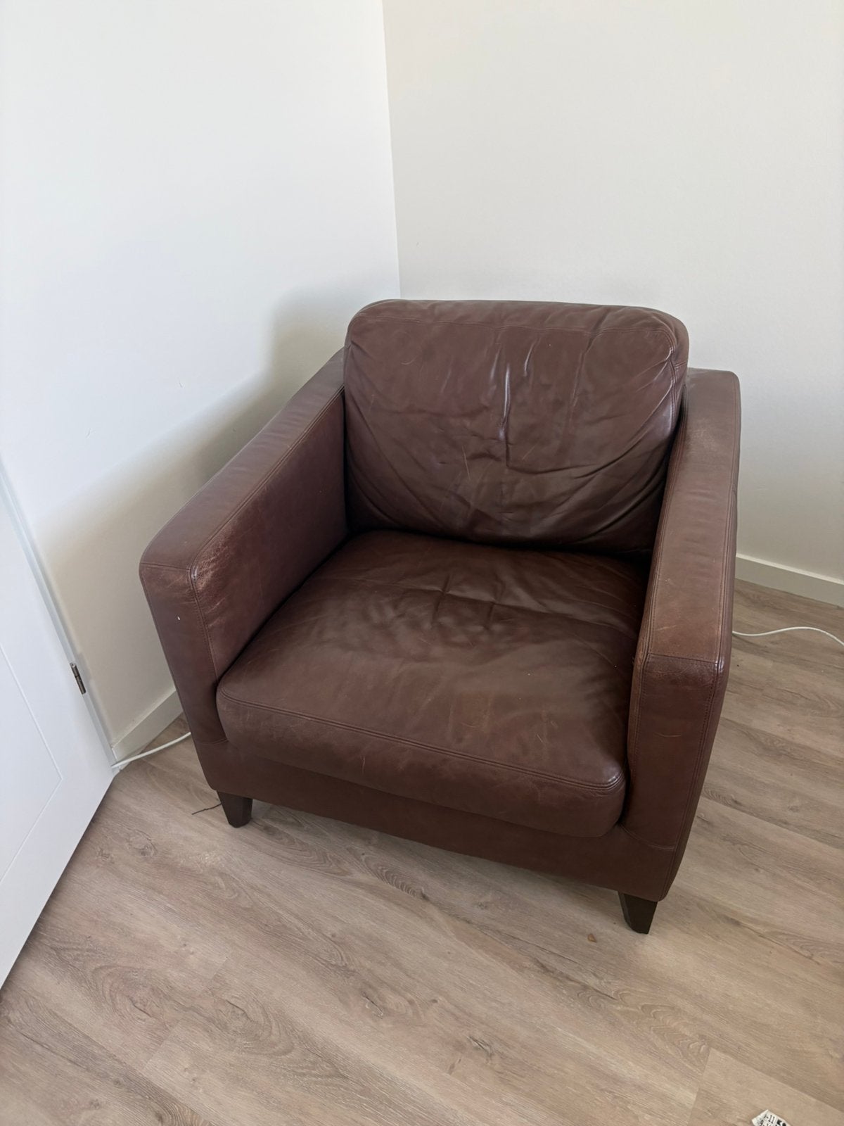2x Machalke fauteuil 85x85x70, Huis en Inrichting, Fauteuils, Ophalen, Zo goed als nieuw, 75 tot 100 cm, Leer
