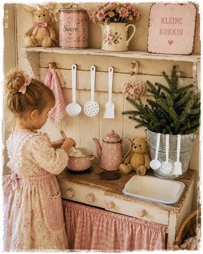3-delig emaille setje voor kinderkeuken of voor decoratie., Ophalen of Verzenden