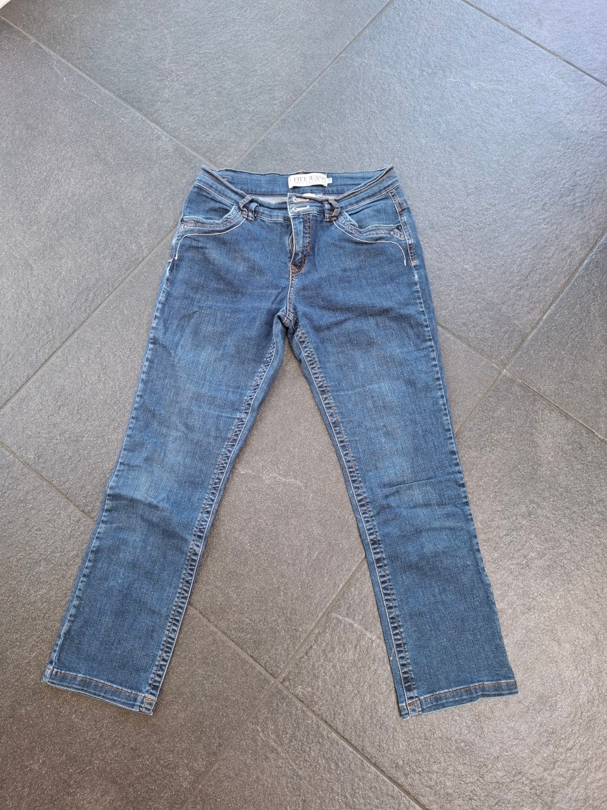 Mooie Miss Etam capri jeans maat 38 - Zo goed als nieuw, Maat 38/40 (M), Blauw, Ophalen of Verzenden, Zo goed als nieuw