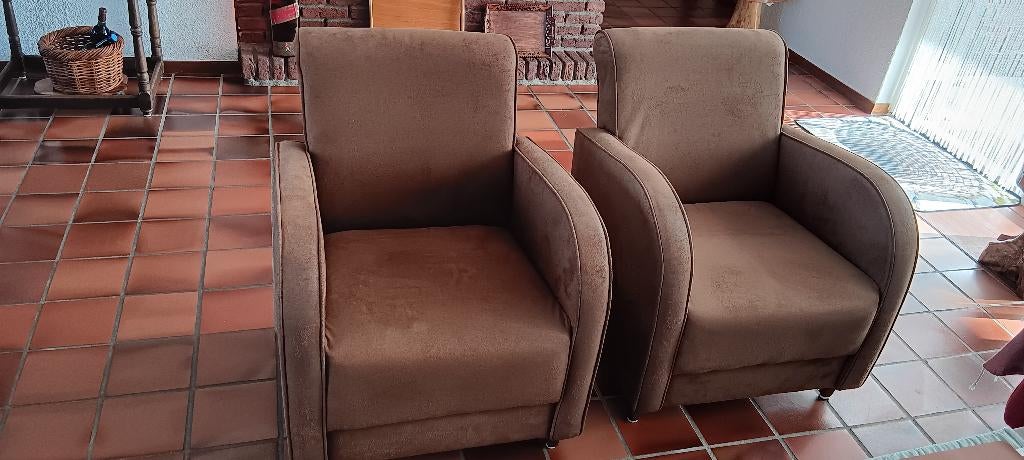 2 kleine zit feauteuils, Ophalen, Gebruikt, Minder dan 75 cm, Minder dan 50 cm