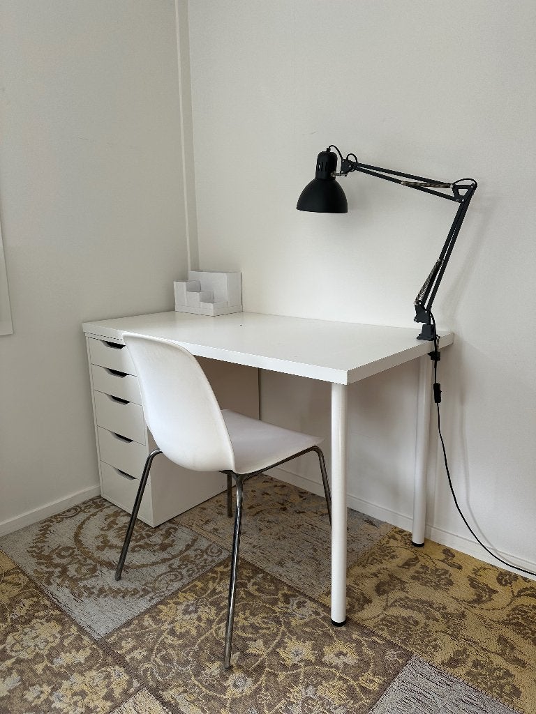 IKEA Desk with Drawers (120x60) + Chair + Lamp, Ophalen, Gebruikt, 120 cm, IKEA