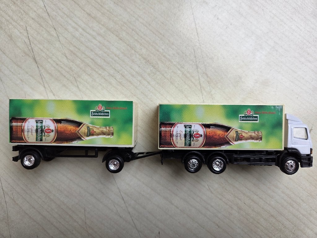 Bier truck met aanhanger 1:87, Ophalen of Verzenden, Zo goed als nieuw, Bus of Vrachtwagen, Overige merken