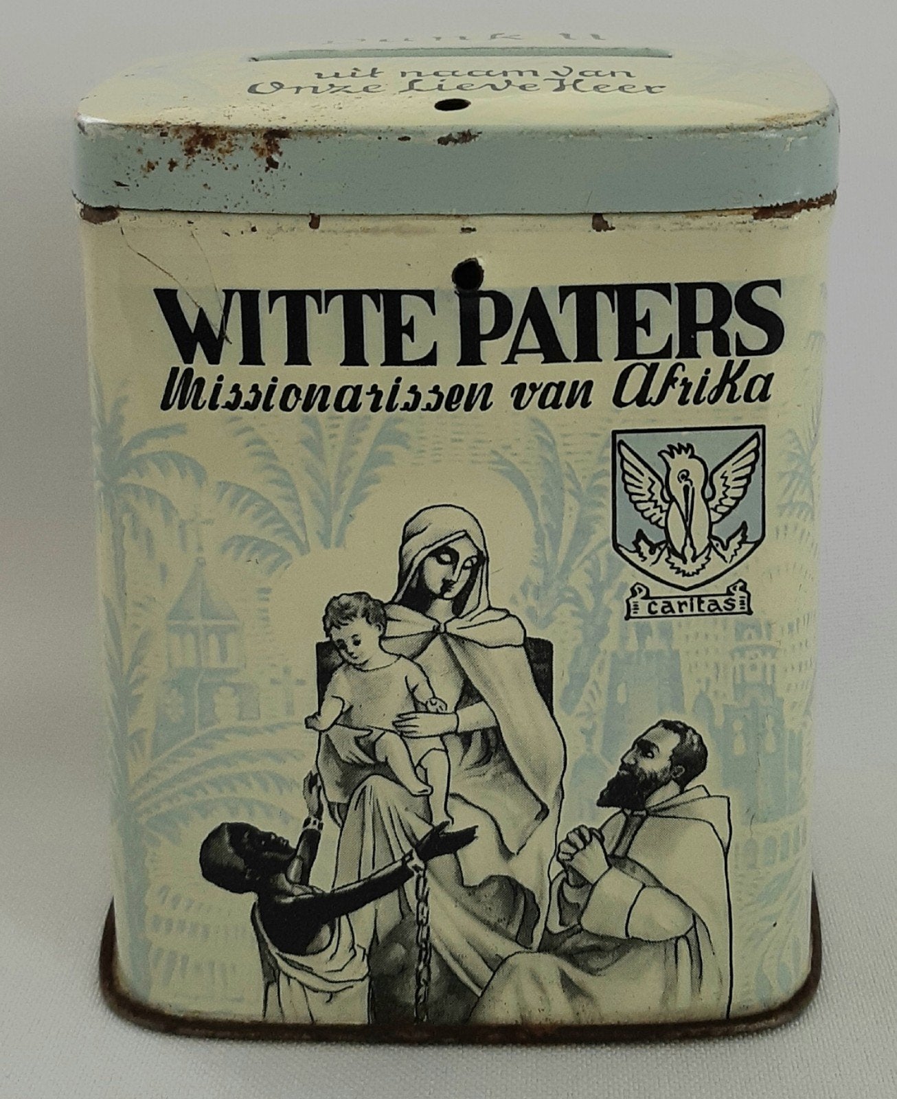 Missiebusje Collectebusje Wite Paters Afrika, Verzamelen, Blikken, Ophalen of Verzenden, Zo goed als nieuw, Overige