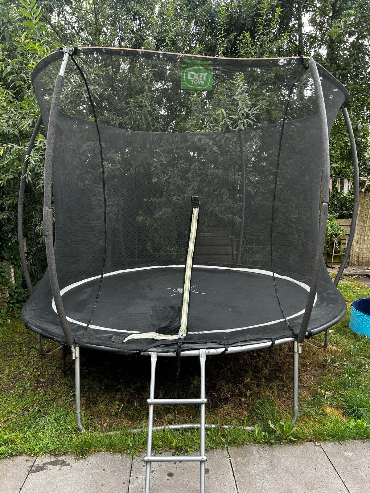 EXIT Toys trampoline met veiligheidsnet en ladder, Ophalen, Gebruikt