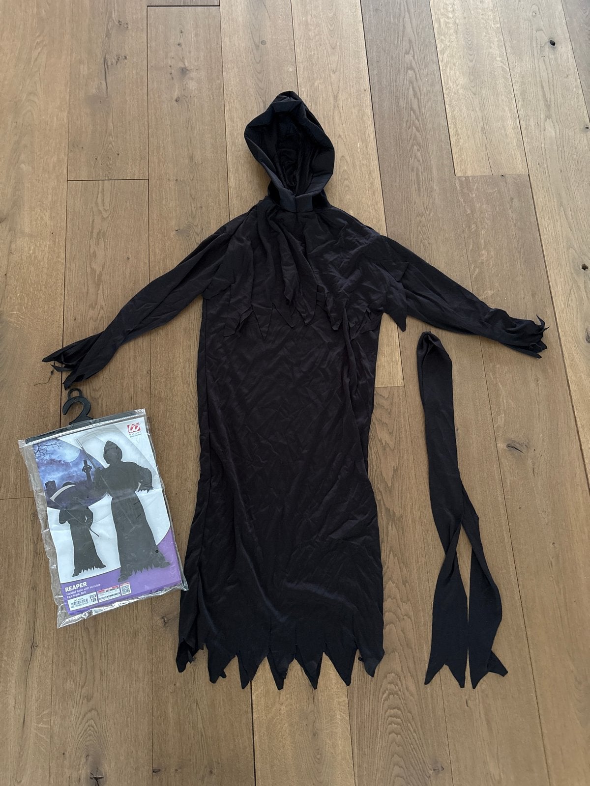 Reaper Halloween Kostuum Maat 128 - Zo goed als nieuw, Ophalen, Gebruikt, 122 t/m 128, Jongen of Meisje